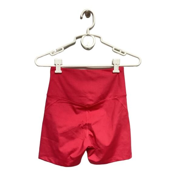 Girlfriend Collective High Rise Run Biker Shorts Pink/Red S - Picture 4 of 6